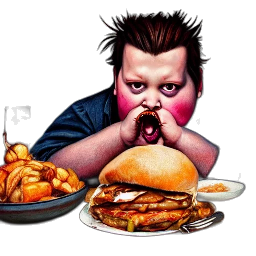 food, photorealistic, concept art, comic book art transparent PNG cut-out