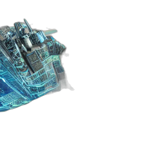 car, robot, weapon, building, 3d render, cyberpunk, concept art, vaporwave transparent PNG cut-out