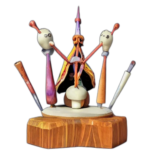 staff, crown, jewelry, furniture, 3d render, concept art, fire, cartoon transparent PNG cut-out