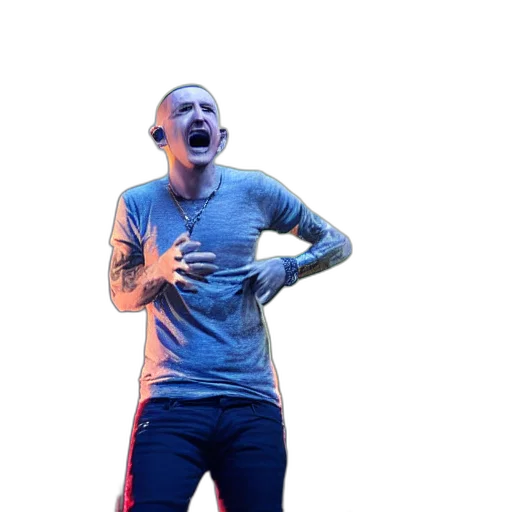 creature, neon lights, chester, bennington transparent PNG cut-out