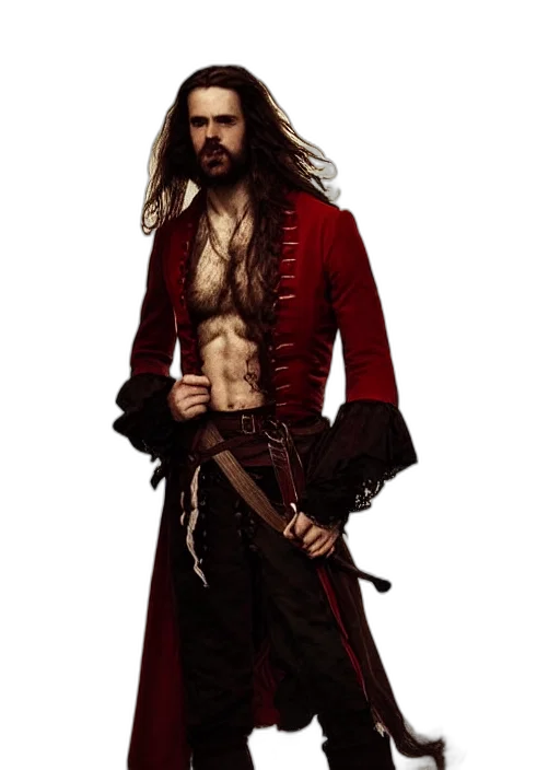 jacket, concept art, fantasy art, comic book art, photorealistic, red, portrait, painting transparent PNG cut-out