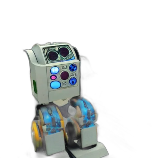robot, staff, 3d render, concept art, metro, trains, held, apart transparent PNG cut-out