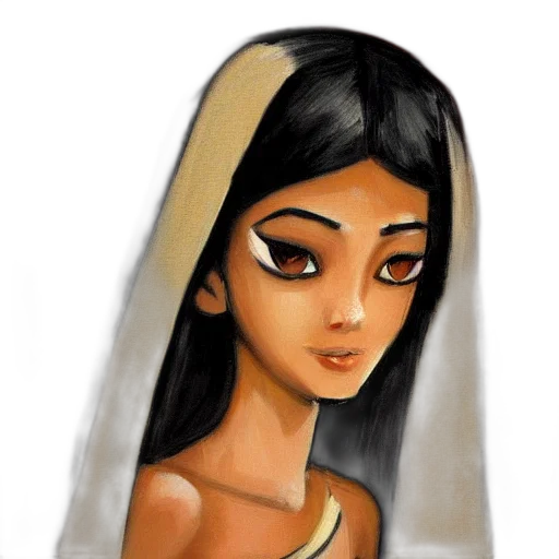 dress, jewelry, face, mask, fantasy art, oil painting, concept art, photorealistic transparent PNG cut-out