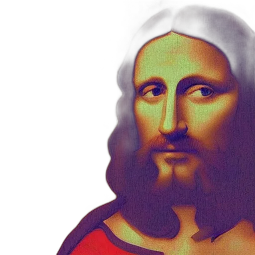 face, hair, crown, sword, 3d render, photorealistic, pixel art, vaporwave transparent PNG cut-out