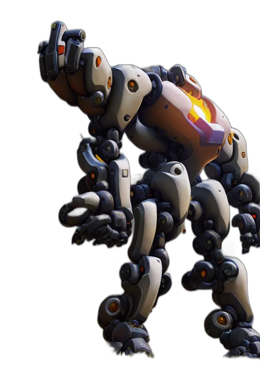 robot, weapon, creature, animal, concept art, 3d render, pixel art, cyberpunk transparent PNG cut-out
