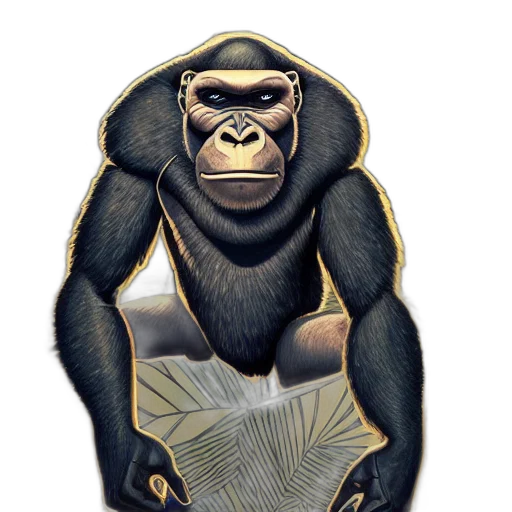 animal, jewelry, jacket, mask, concept art, photorealistic, 3d render, comic book art transparent PNG cut-out