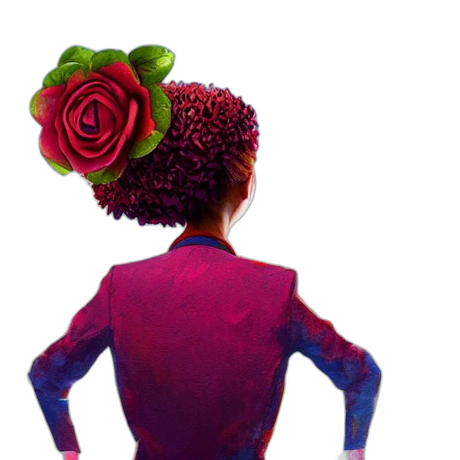 dress, flower, crown, hat, 3d render, photorealistic, concept art, oil painting transparent PNG cut-out