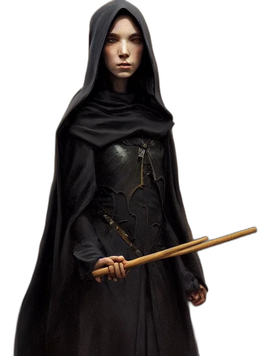 staff, sword, dress, fantasy art transparent PNG cut-out