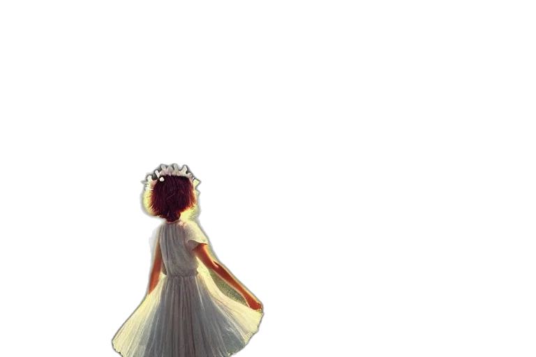 dress, crown, creature, flower, pixel art, concept art, watercolor, 3d render transparent PNG cut-out
