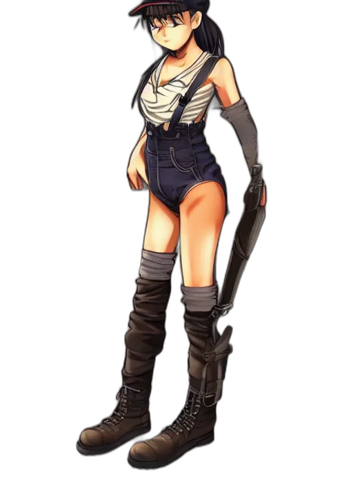 dress, staff, concept art, fantasy art, pixel art, comic book art, monochrome, dark transparent PNG cut-out