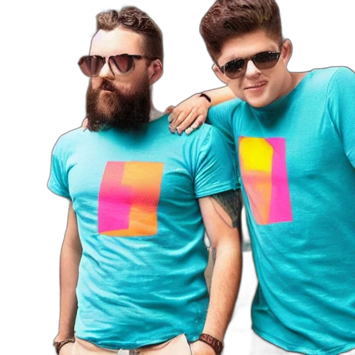 vaporwave, 3d render, pixel art, neon, colorful, pastel, guys, wearing transparent PNG cut-out