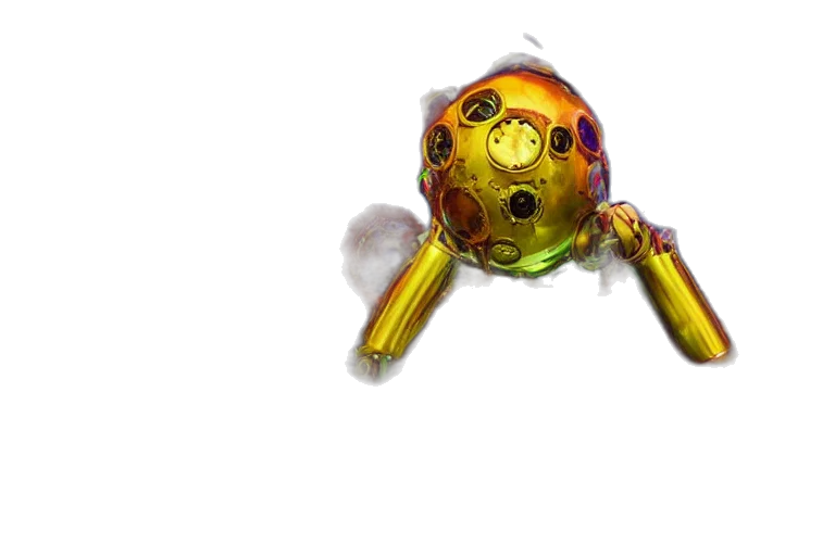 weapon, robot, jewelry, staff, 3d render, concept art, fantasy art, photorealistic transparent PNG cut-out