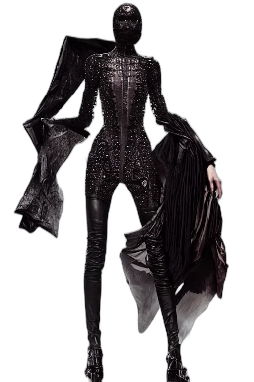 dress, jacket, mask, cyberpunk transparent PNG cut-out