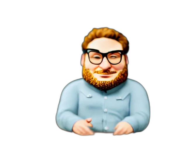 staff, face, cartoon, pixel art, concept art, 3d render, seth, rogen transparent PNG cut-out