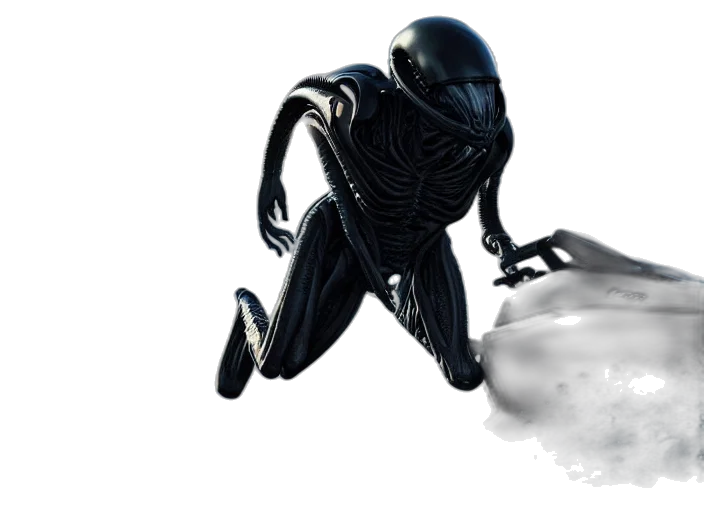 creature, robot, concept art, 3d render transparent PNG cut-out