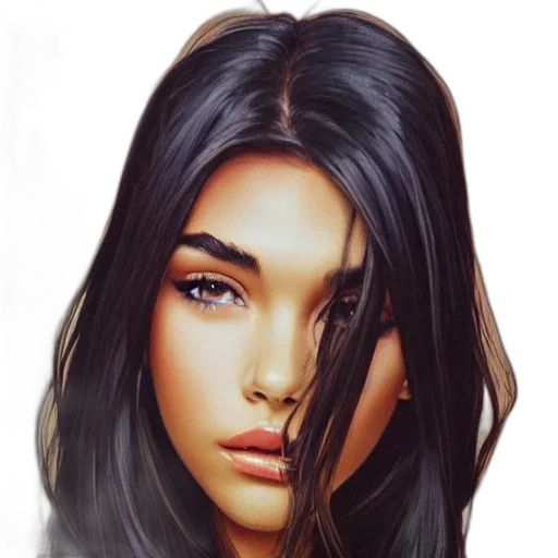 face, hair, mask, jewelry transparent PNG cut-out