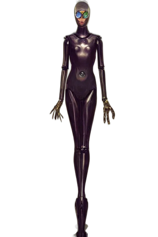 robot, dress, creature, jewelry, concept art, 3d render, cyberpunk, fantasy art transparent PNG cut-out