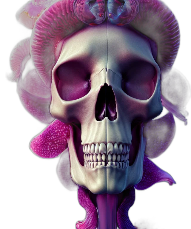 mask, face, crown, flower, concept art, photorealistic, 3d render, fantasy art transparent PNG cut-out