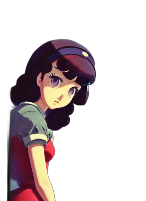 hat, face, staff, dress, anime, pixel art, cartoon, concept art transparent PNG cut-out