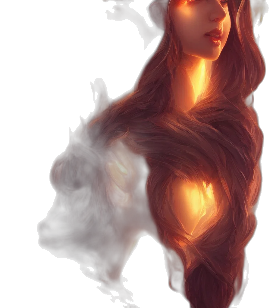 hair, dress, dragon, creature transparent PNG cut-out
