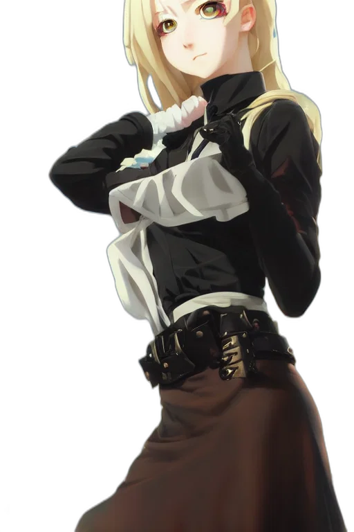jacket, staff, weapon, mask transparent PNG cut-out