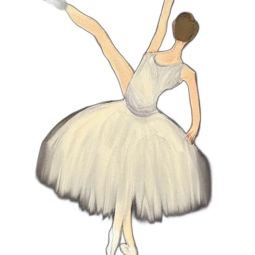 dress, staff, watercolor, concept art, cartoon, fantasy art, pastel, ballerina transparent PNG cut-out