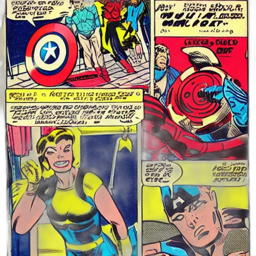 comic book art, avengers, lost, backrooms, vintage, comic transparent PNG cut-out