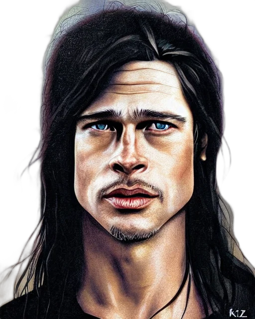 face, hair, animal, staff, photorealistic, fantasy art, comic book art, oil painting transparent PNG cut-out
