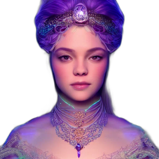 crown, face, jewelry, dress, fantasy art, concept art, photorealistic, 3d render transparent PNG cut-out