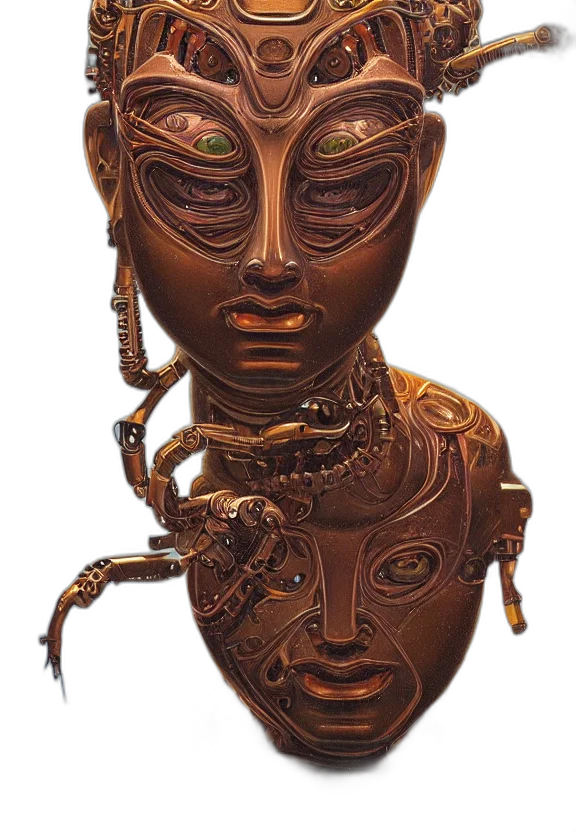 mask, jewelry, face, robot transparent PNG cut-out