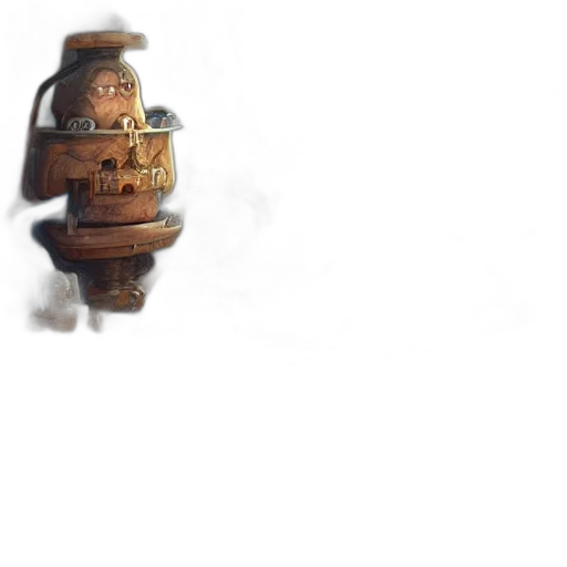 robot, bottle, weapon, staff, concept art, 3d render, pixel art, fantasy art transparent PNG cut-out