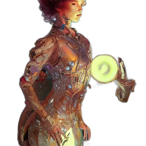 robot, staff, dress, jewelry transparent PNG cut-out