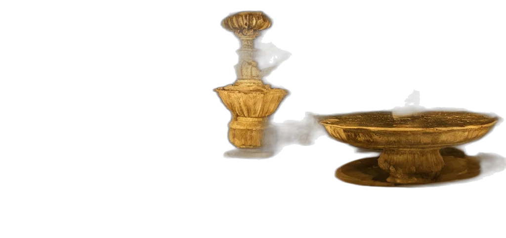 jewelry, crown, sword, furniture, 3d render, photorealistic, concept art, golden transparent PNG cut-out