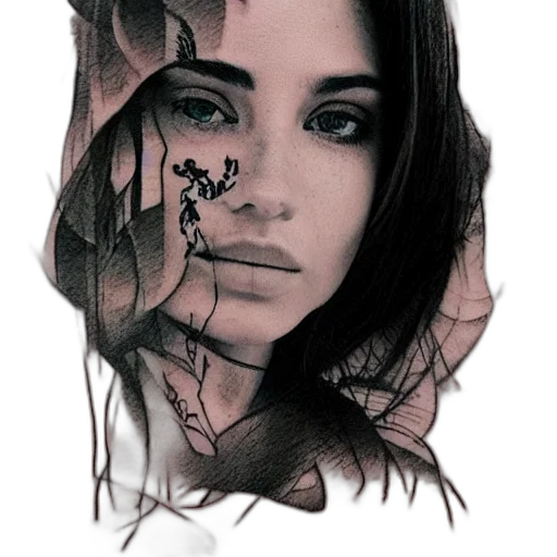 face, mask, flower, dress transparent PNG cut-out