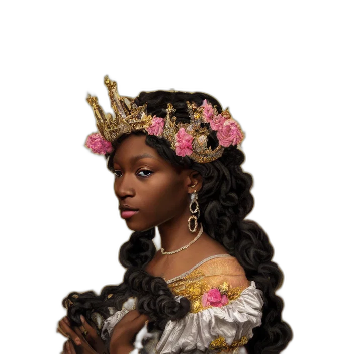 crown, jewelry, staff, photorealistic transparent PNG cut-out