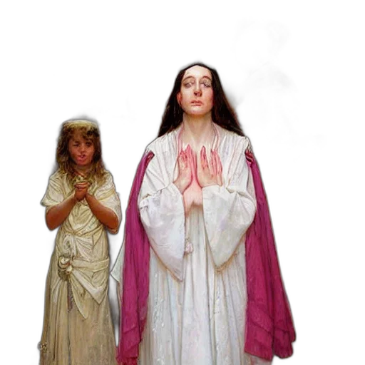 dress, concept art, photorealistic, frontal, portrait, young, priestess, dressed transparent PNG cut-out