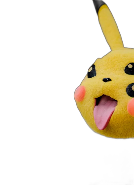 animal, creature, mask, face, 3d render, professional, photo, pikachu transparent PNG cut-out