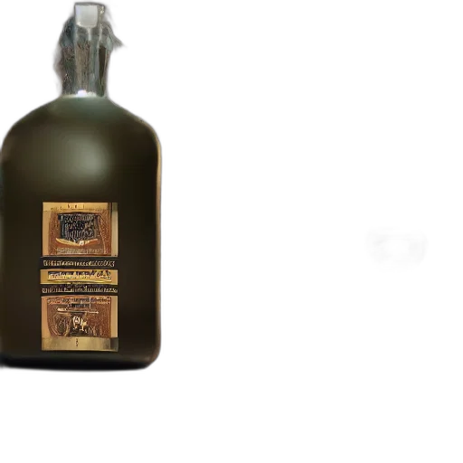 bottle, food, crown, 3d render transparent PNG cut-out