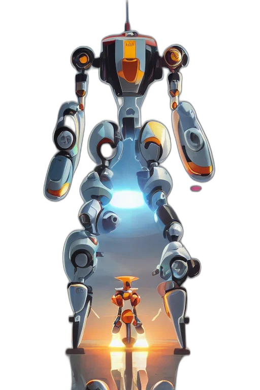 robot, weapon, concept art, cyberpunk, 3d render, pixel art, metabots, medabots transparent PNG cut-out