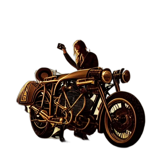 car, weapon, concept art, comic book art, pixel art, cartoon, golden, retro transparent PNG cut-out