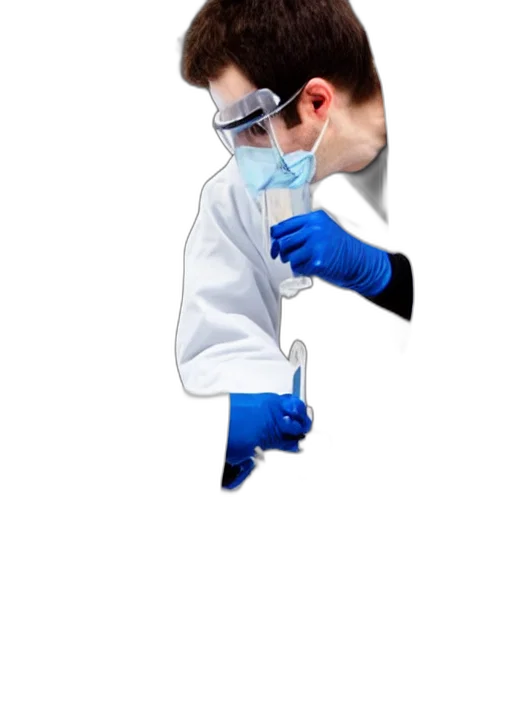 staff, weapon, mask, jacket, chemists, white, coats, fighting transparent PNG cut-out