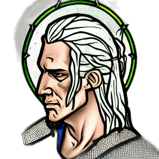 face, staff, fantasy art, comic book art, pixel art, concept art, side, view transparent PNG cut-out