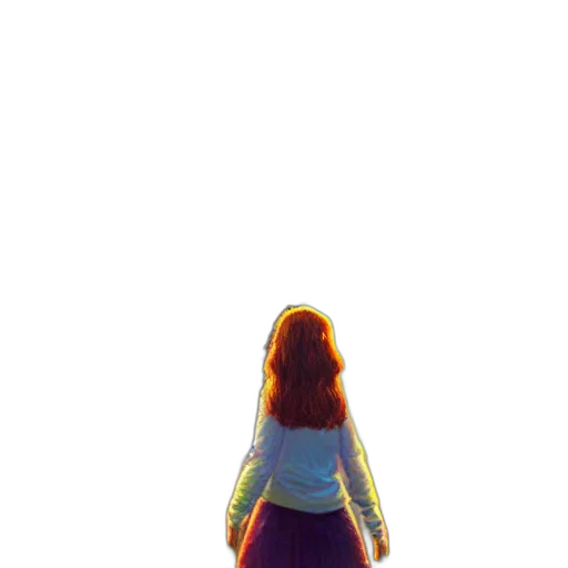 dress, jacket, robot, hair transparent PNG cut-out