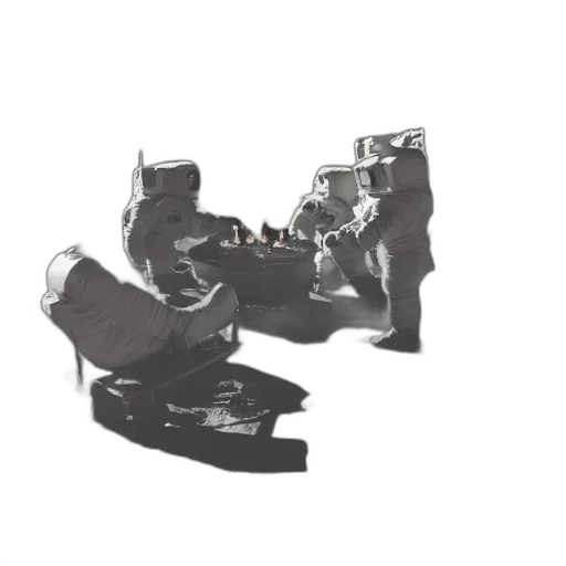 shoes, robot, furniture, jewelry, 3d render, concept art, photorealistic, group transparent PNG cut-out