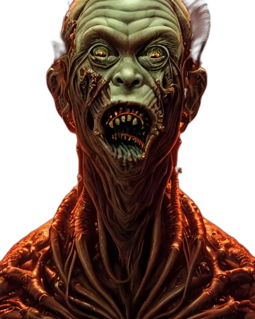 creature, face, mask, staff, concept art, photorealistic, 3d render, comic book art transparent PNG cut-out