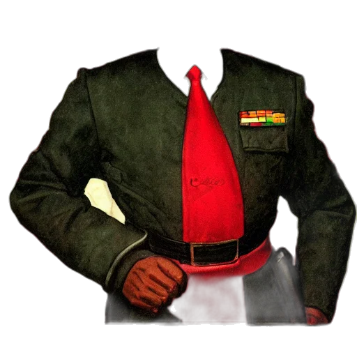 jacket, staff, concept art, oil painting, commander, sisko, style, norman transparent PNG cut-out