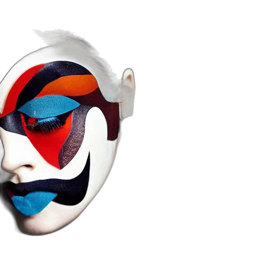 mask, face, 3d render, concept art transparent PNG cut-out