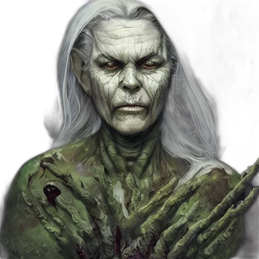 face, creature, staff, fantasy art transparent PNG cut-out