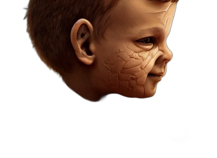 mask, face, crown, 3d render, photorealistic, concept art, little, man transparent PNG cut-out