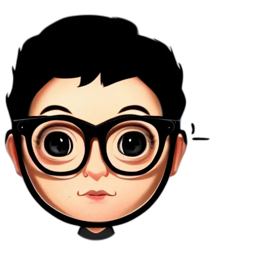 face, cartoon, comic book art, 3d render transparent PNG cut-out